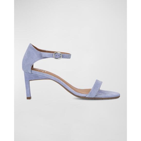 Aquatalia Rubie Suede Ankle Strap Sandal sz 9 lavender - Picture 1 of 6